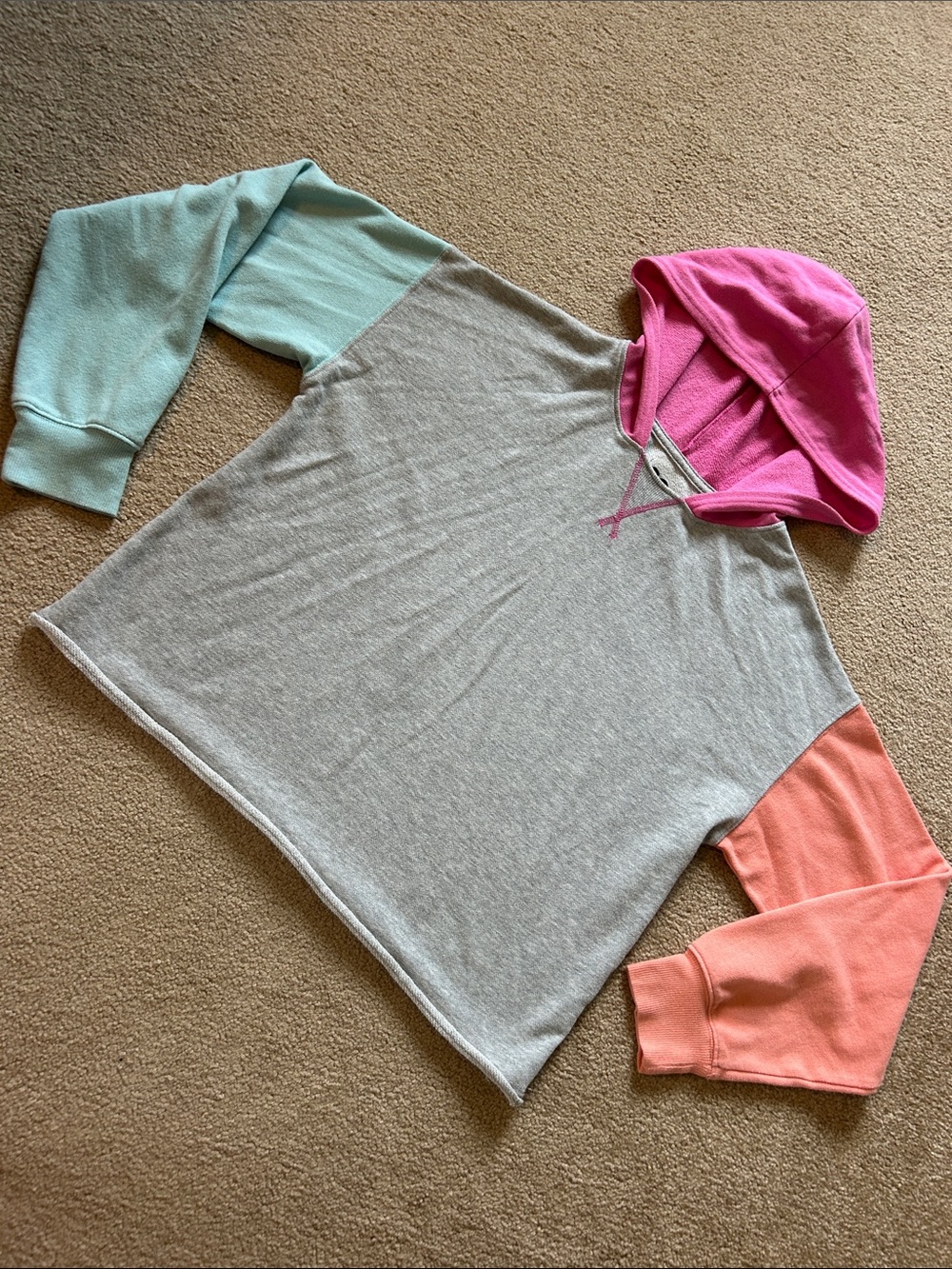 Girls SO color block hoodie